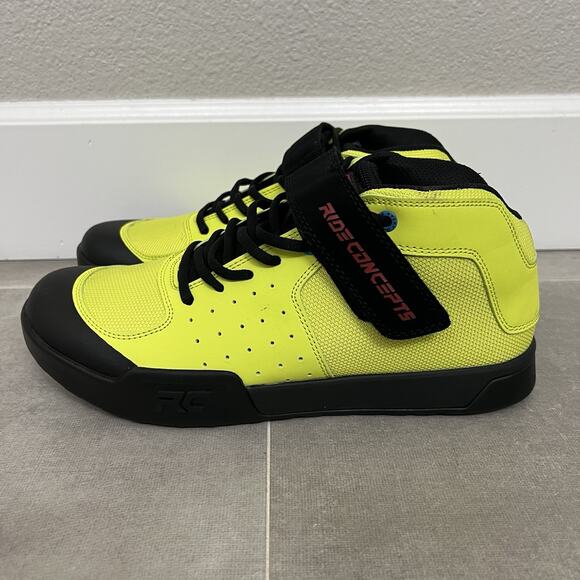Ride Concepts Wildcat Mens 10.5 Yellow MTB Sneaker Bike Flat Pedal Shoes - Picture 3 of 7